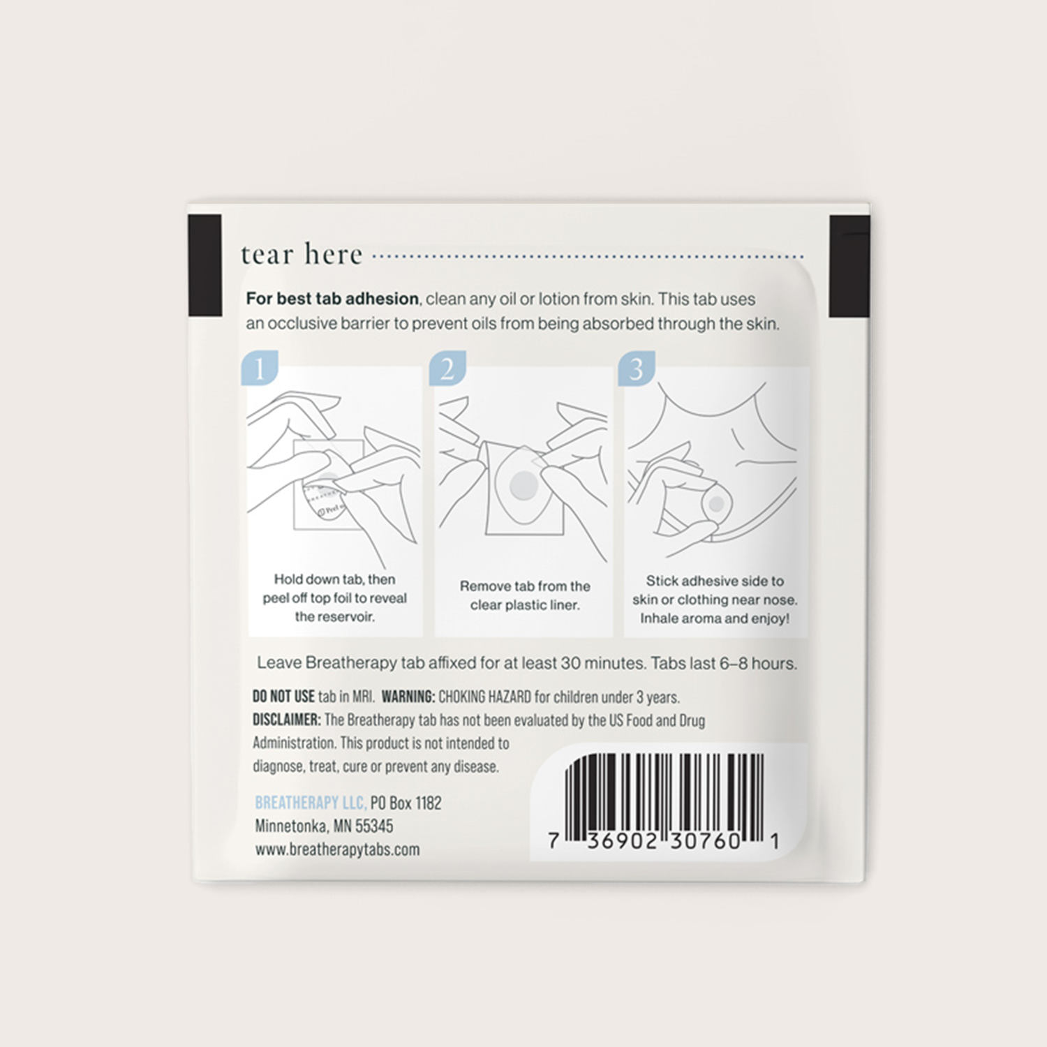 Breatherapy Calm Tab - Back