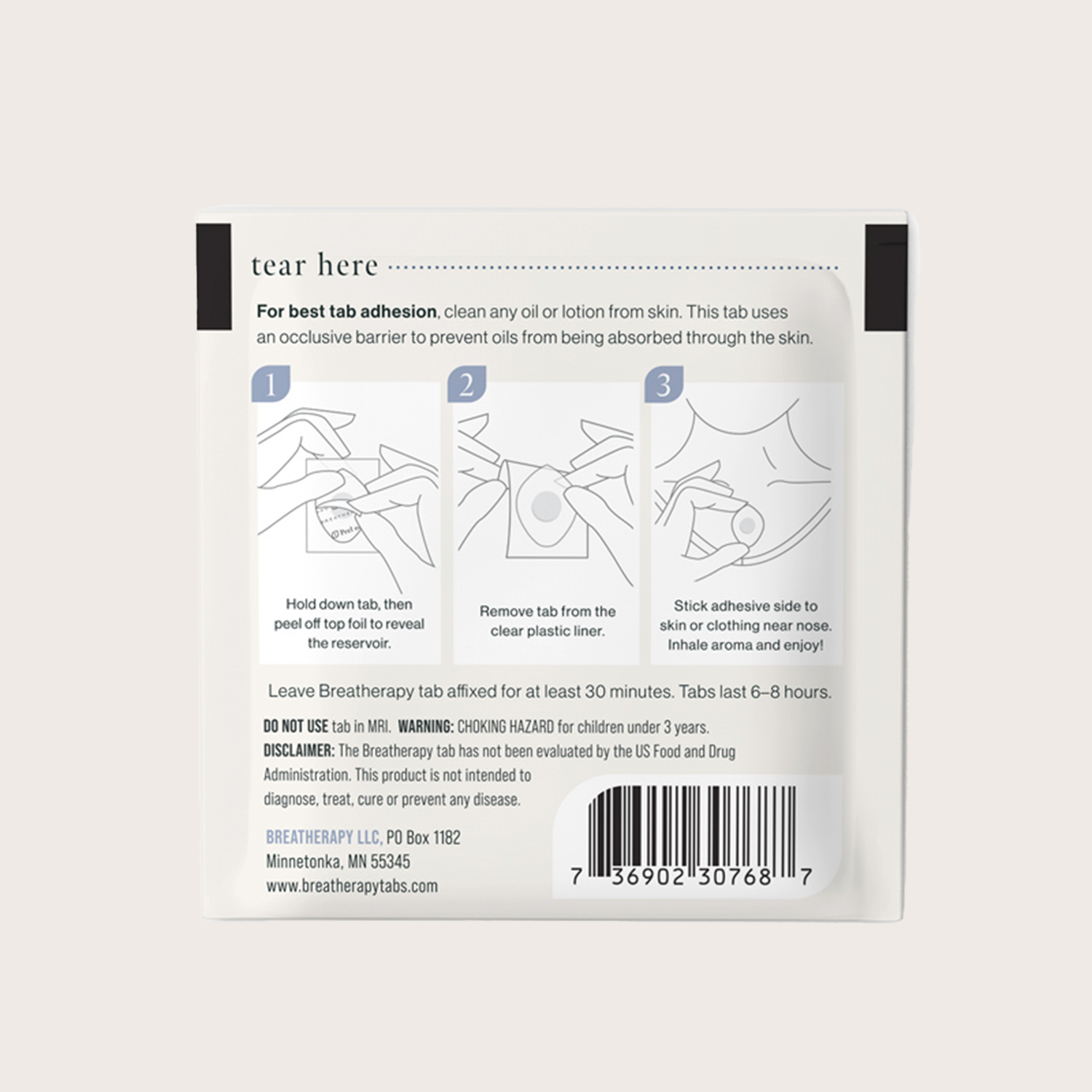 Breatherapy Grounding Tab - Back