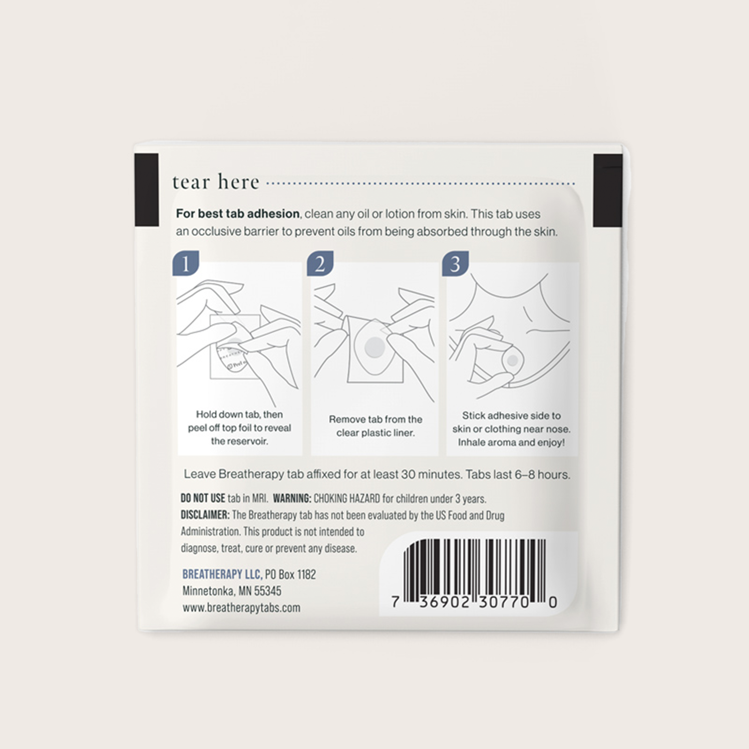 Breatherapy Sleep Tab - Back
