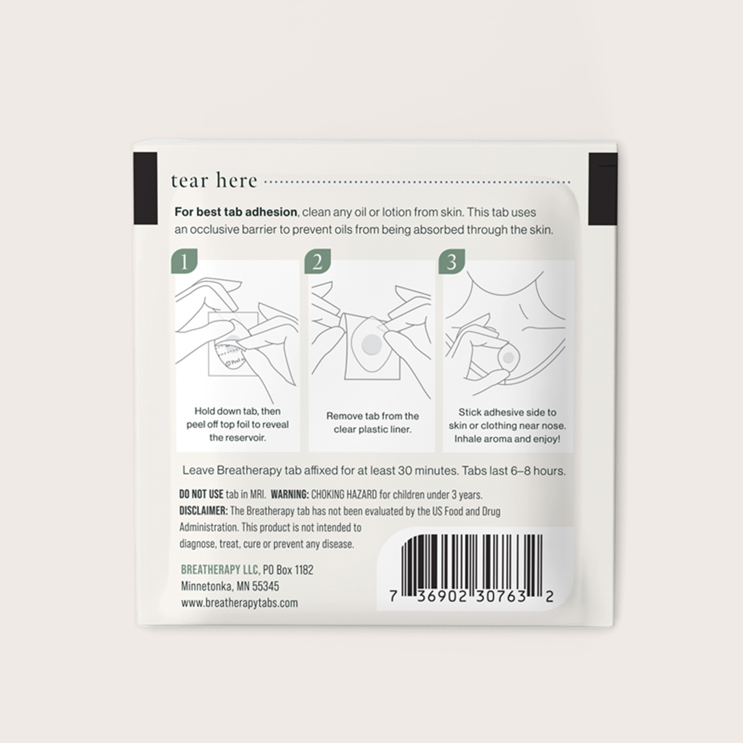 Breatherapy Balance Tab - Back