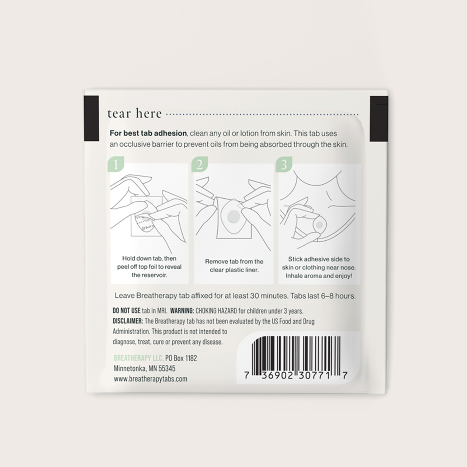 Breatherapy Soothe Patch Back