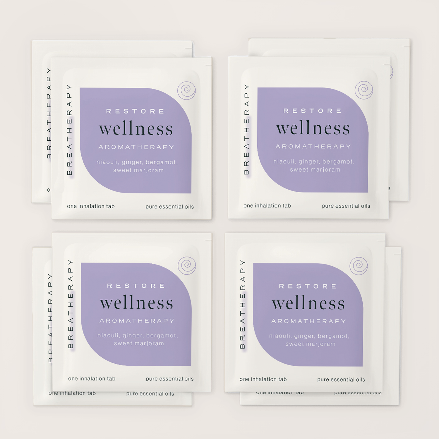 Eight pack of Breatherapy Wellness Tabs