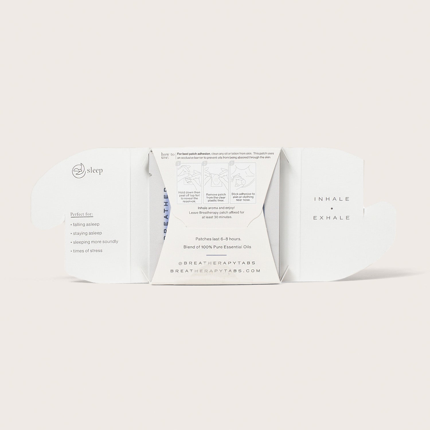 Breatherapy Sleep aroma patches back open