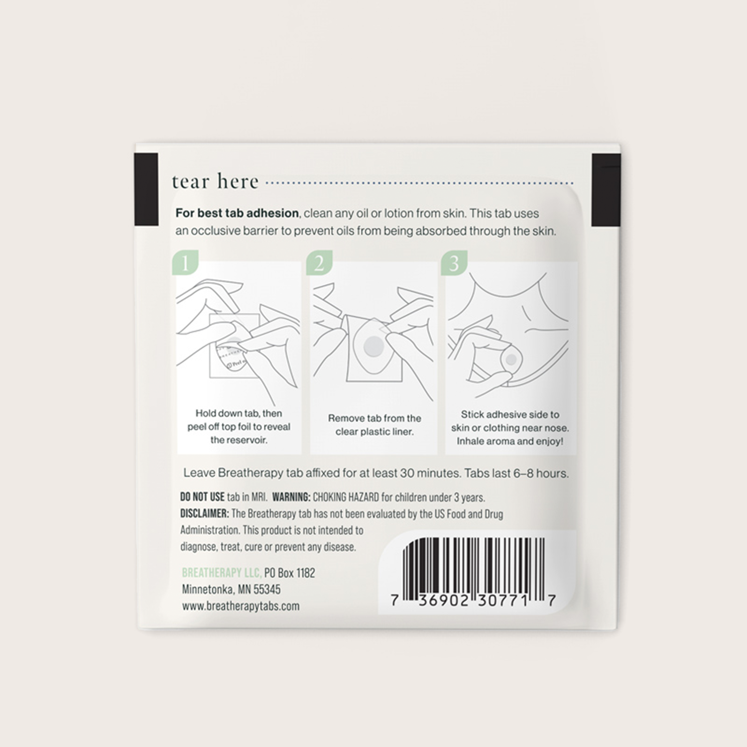 Breatherapy Soothe Tab - Back