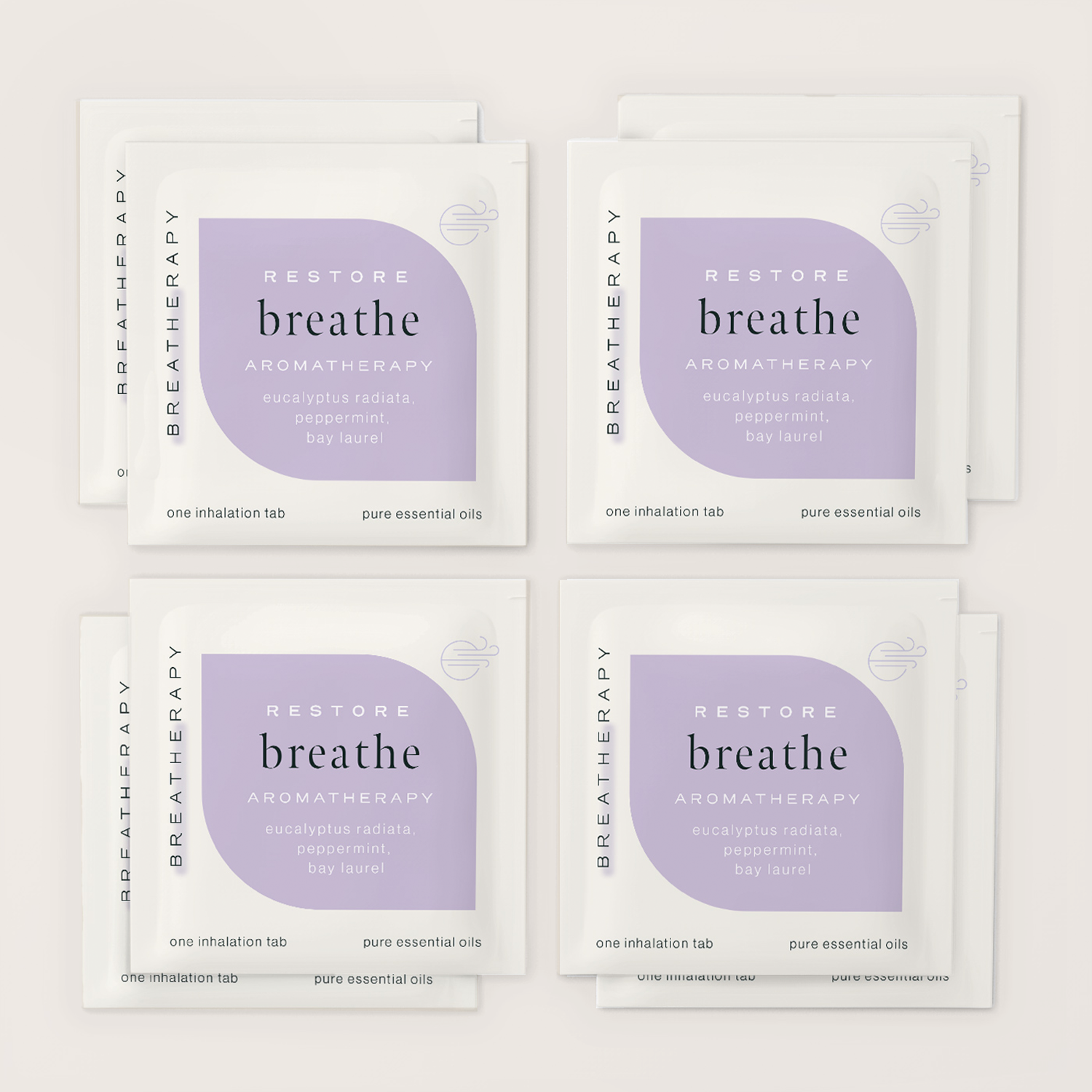 Eight pack of Breatherapy Breathe Tabs